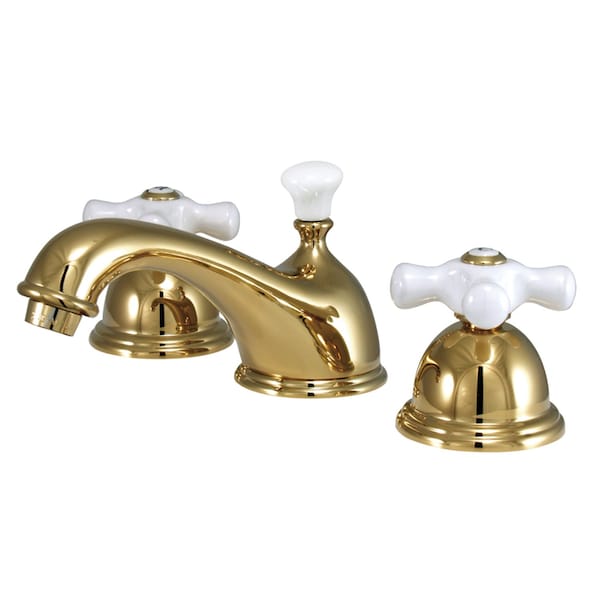 KS3962PX 8" Widespread Bathroom Faucet, Polished Brass